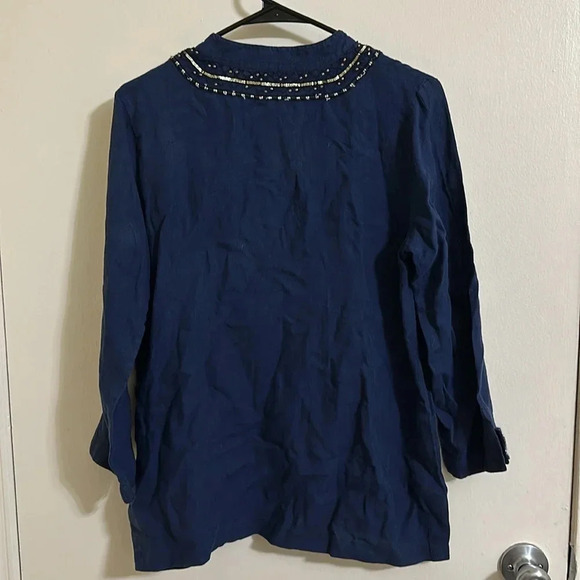 Lilly Pulitzer Beaded Embroidered Tassel Linen Tunic - Picture 5 of 7